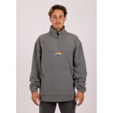RUSTY WILD WEST 1/4 ZIP FLEECE - Charcoal