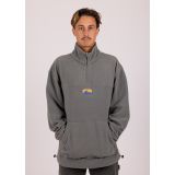 RUSTY WILD WEST 1/4 ZIP FLEECE - Charcoal