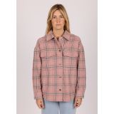 RUSTY DANA PLAID OVER SHIRT Γυναικείο Πουκάμισο - Μωβ