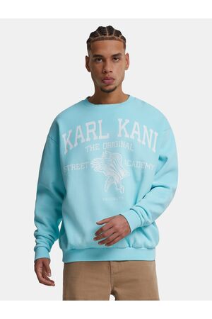 KARL KANI STREET ACADEMY WASHED OS CREW - Blue