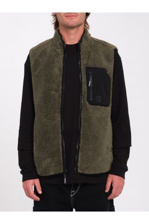 VOLCOM MUZZER FUZZAR VEST - Wintermoss