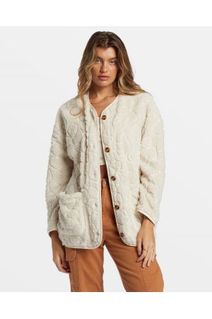 BILLABONG FIRESIDE COZY BUTTONED Γυναικείο Μπουφάν - Εκρού