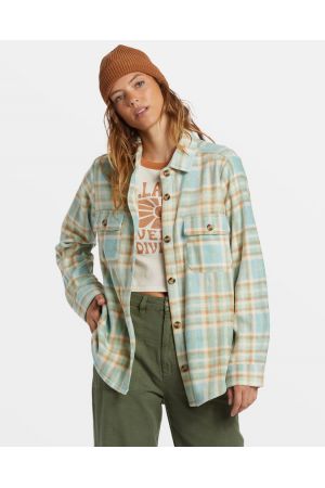 BILLABONG FORGE FLEECE FLANNEL Γυναικείο Πουκάμισο - Γαλάζιο