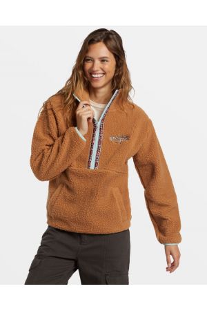 BILLABONG HORIZON HALF ZIP Γυναικείο Φλις - Καφέ