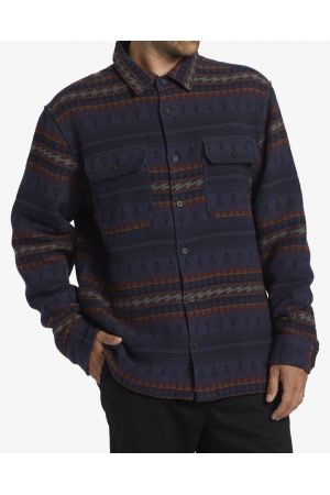 BILLABONG OFFSHORE JACQUARD FLANNEL SHIRT - Dusty Navy