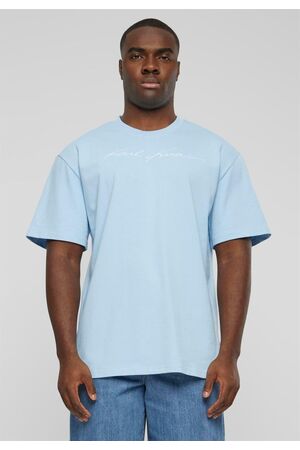 KARL KANI AUTOGRAPH HEAVY JERSEY BOXY TEE - Light Blue