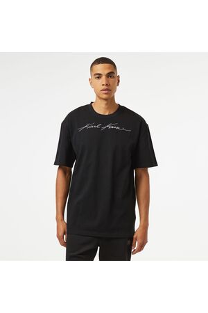 KARL KANI AUTOGRAPH HEAVY JERSEY BOXY TEE - Black