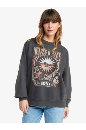 ROXY LINEUP OVERSIZED CREW SWEATSHIRT - Phantom