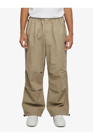 KARL KANI WOVEN RETRO WASHED PARACHUTE PANTS - Khaki