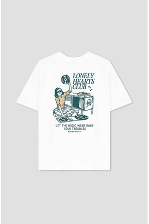 KAOTIKO LONELY HEARTS TEE - White
