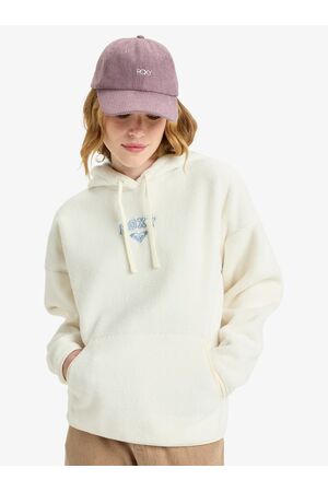 ROXY COOL CALLING POLAR HOODIE FLEECE - Egret