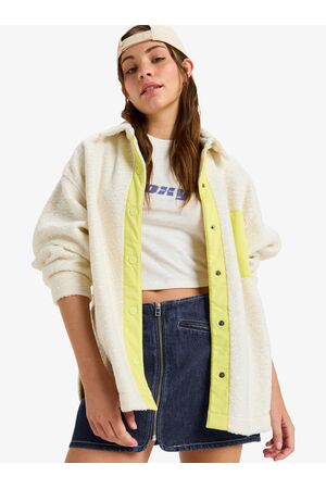 ROXY CHLOE KIM POLAR SHACKET Γυναικείο Φλις - Λευκό