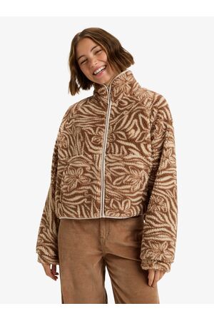 ROXY BLURRY CLOUD FLEECE - Parchment Animal Floral Big