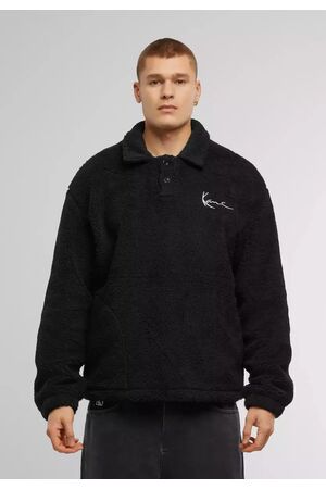 KARL KANI METAL SIGNATURE TEDDY POLO - Black