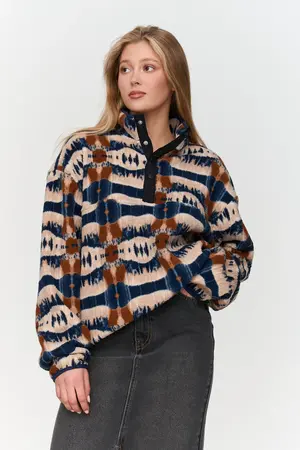 24COLOURS Γυναικείο Φλις - Μπεζ