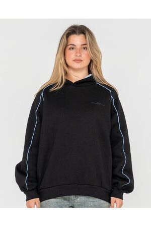 RUSTY CLYDE BAGGY HOODED Γυναικείο Φούτερ - Μαύρο
