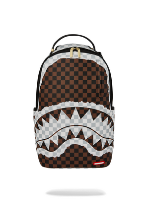 SPRAYGROUND CREAM AND BROWN TEAR CHECK Τσάντα Πλάτης
