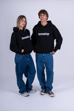 HOMEBOY PLAID HELVETICA Ανδρικό Φούτερ - Μαύρο