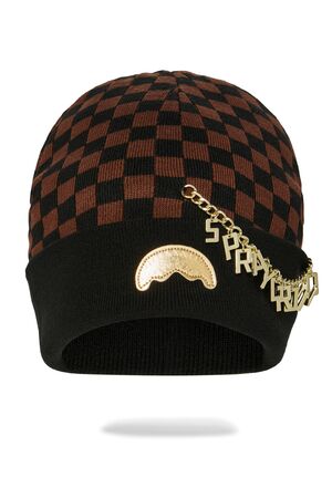 SPRAYGROUND GOLD CHAIN CHECK Σκουφάκι - Καφέ