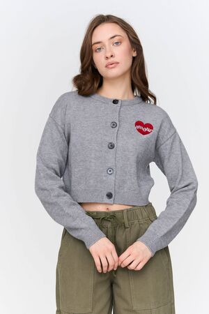 24COLOURS Γυναικεία Ζακέτα - Γκρι