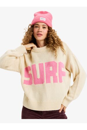 ROXY EXPLORING HEART CREWNECK Γυναικείο Πουλόβερ - Μπεζ