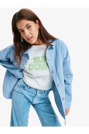 ROXY KICKED BACK WASHED Γυναικείο Κοτλέ Πουκάμισο - Μπλε