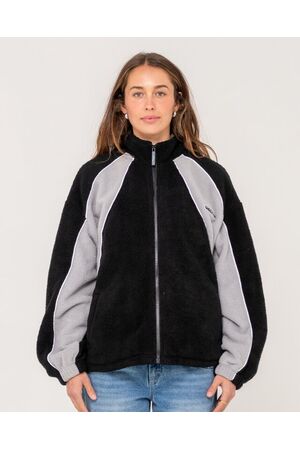 RUSTY TWO TIDES ZIP THROUGH SHERPA Γυναικείο Φλις - Μαύρο
