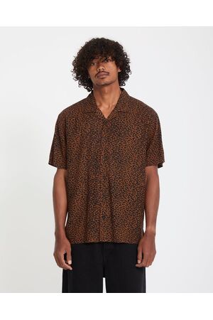 VOLCOM UTOPIAS PRINT Ανδρικό Πουκάμισο - Καφέ