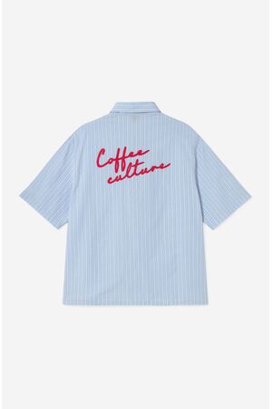KAOTIKO COFFEE CULTURE Ανδρικό Πουκάμισο - Μπλε/Λευκό Ρίγα