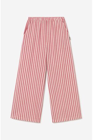 KAOTIKO COFFEE CULTURE Γυναικείο Παντελόνι - Κόκκινο/Εκρού Ρίγα