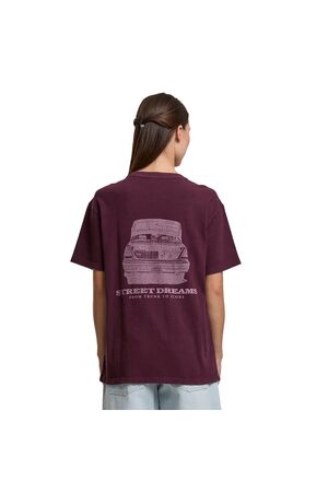 KARL KANI SIGNATURE OVERSIZED Γυναικείο Κοντομάνικο - Μπορντό