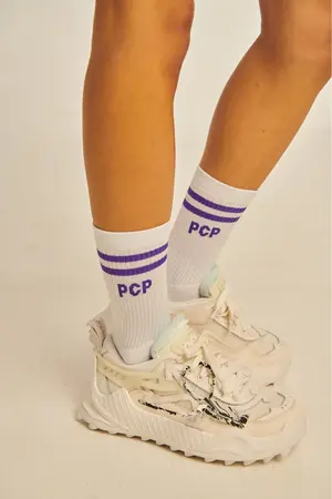 PCP SOCKS STRIPES - Μωβ