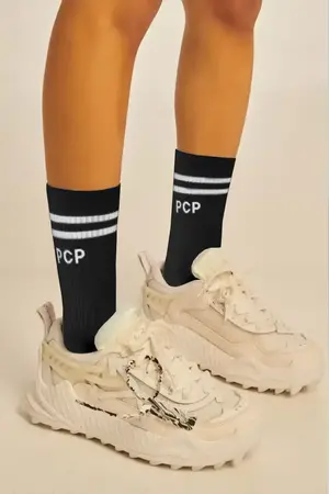 PCP SOCKS STRIPES - Λευκό