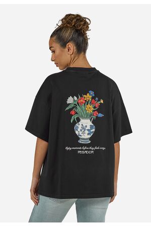 PEGADOR MODRA HEAVY OVERSIZED Γυναικείο Κοντομάνικο - Μαύρο