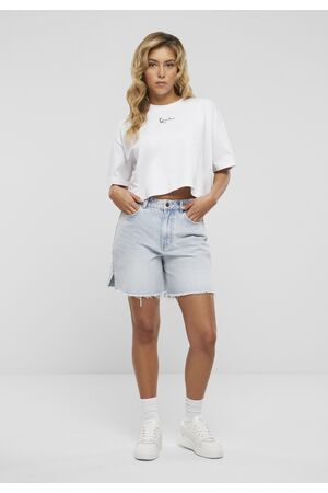 KARL KANI SMALL SIGNATURE ESSENTIAL CROP Γυναικείο Κοντομάνικο - Λευκό