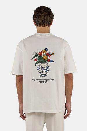 PEGADOR RAVELLO OVERSIZED TEE - Washed Warm White