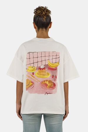 PEGADOR MANAROLA HEAVY OVERSIZED Γυναικείο Κοντομάνικο - Εκρού