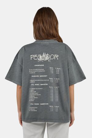 PEGADOR SIGTUNA HEAVY OVERSIZED Γυναικείο Κοντομάνικο - Vintage Γκρι