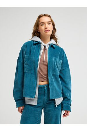ROXY CHILLED OUT WASHED CORDUROY Γυναικεία Ζακέτα - Πετρόλ