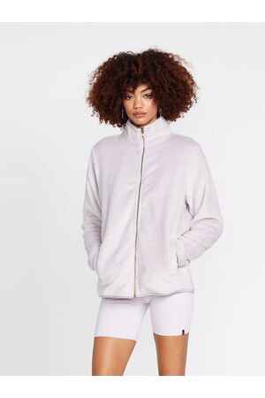 VOLCOM PHEELIN PHUZZY ZIP SWEATSHIRT - LAVENDER