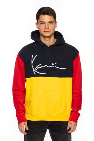 KARL KANI signature block Hoodie - yellow/navy/red