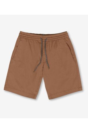 VOLCOM FRICKIN ELASTIC WAIST SHORTS - TOBACCO