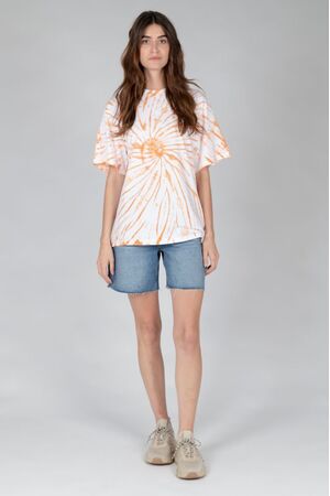 24COLOURS T-Shirt Oversized - White/Orange