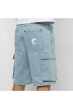 KARL KANI RETRO CARGO SHORTS - Light Blue