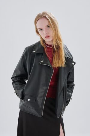 24COLOURS Biker Jacket - Black