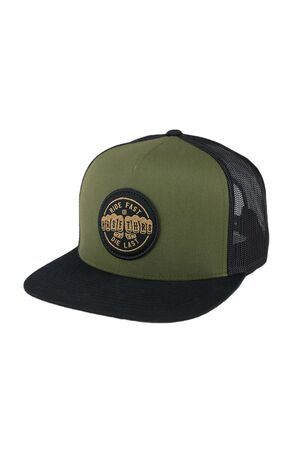 HORSEFEATHERS FISTS TRUCKER CAP - Olive