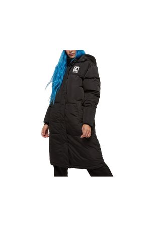 KARL KANI KARL KANI OG HOODED LONG PUFFER COAT – Black