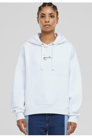 KARL KANI SMALL SIGNATURE ESSENTIAL OS HOODIE - White