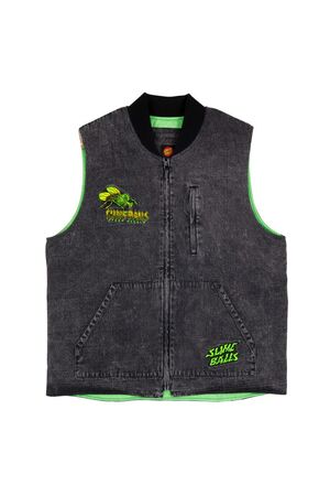 SANTA CRUZ FLYS VEST - Black Acid Wash