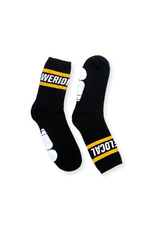 WE RIDE LOCAL STATEMENT SOCKS - Black/White/Yellow